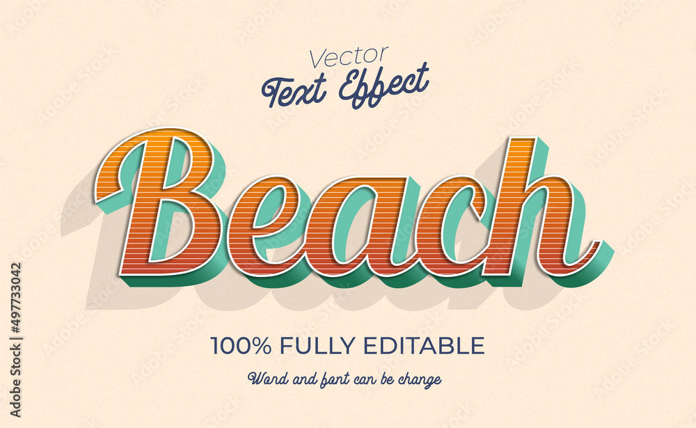 Beach editable text effect Beach editable text effect