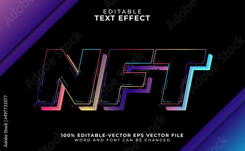 NFT editable text effect