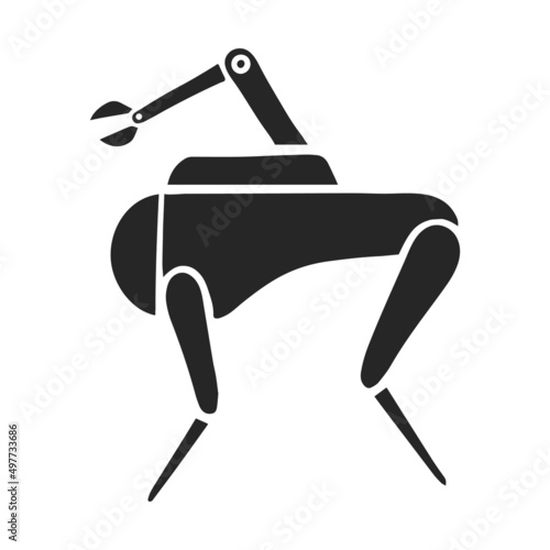 Hand drawn icon Intelligence animal robot icon vector illustration