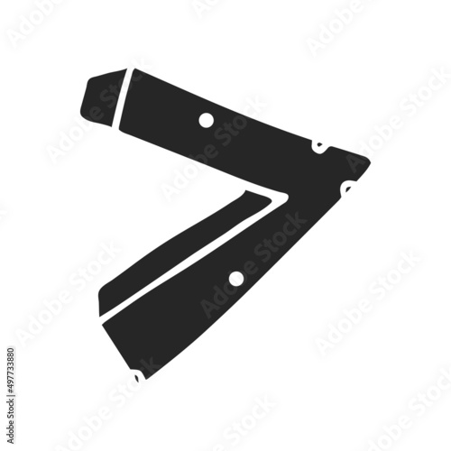 Hand drawn icon mathematics symbol greater than