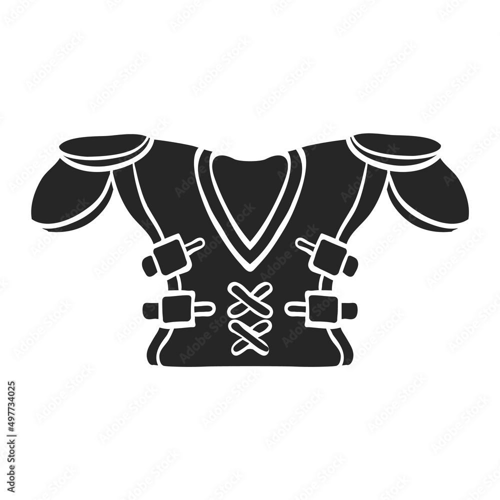 Hand drawn icon Football armor