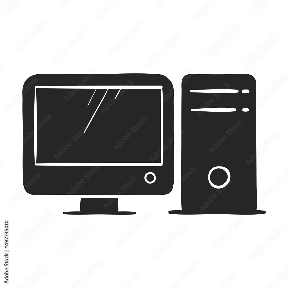 Hand drawn icon Online Education Hand drawn icon Online Education