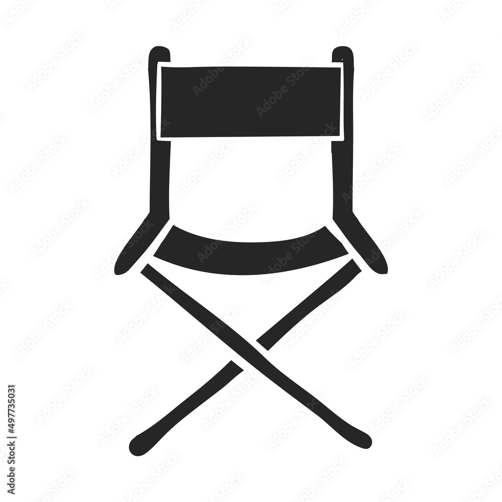 Hand drawn icon Movie director chair Hand drawn icon Movie director chair