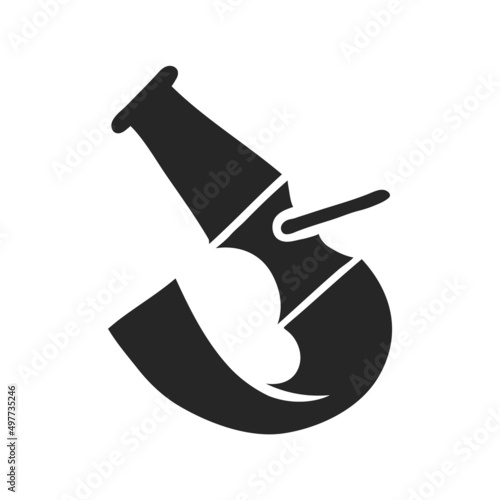 Hand drawn icon Fireman water hose