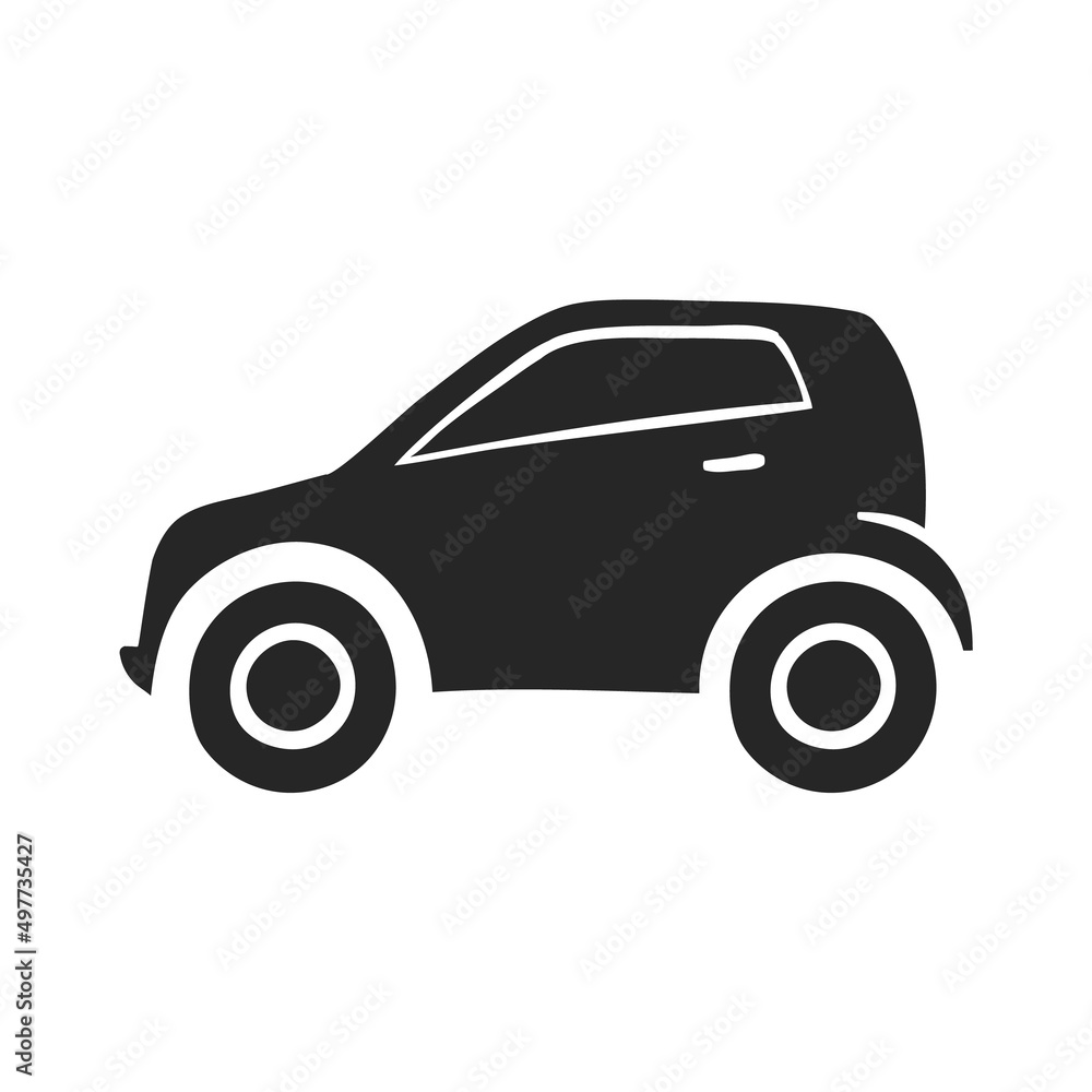 Hand drawn icon Mini car