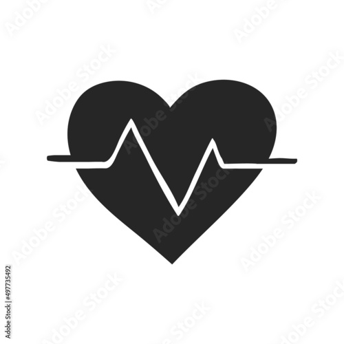 Hand drawn icon Heart rate