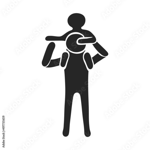 Hand drawn icon Kid and Parent