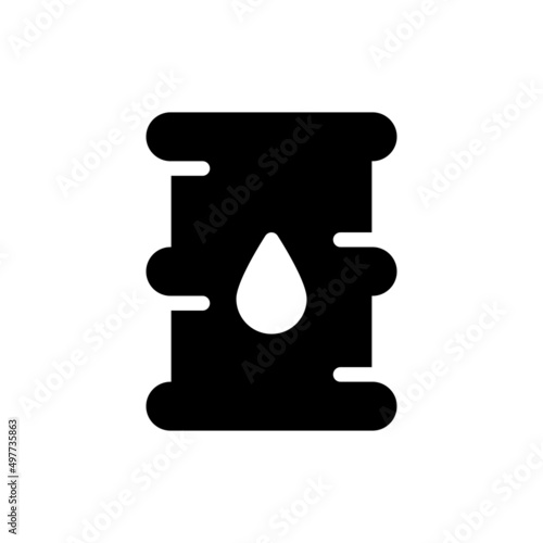 Set of black vector icons, isolated against white background. Flat illustration on a theme oil