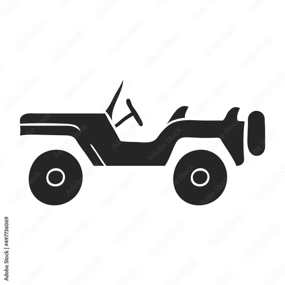 Hand drawn icon Military vehicle