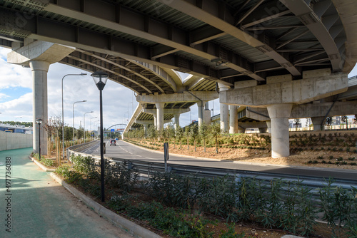 Fotografie Marsa, Malta - January 2022: Under the Marsa Junction Flyover.