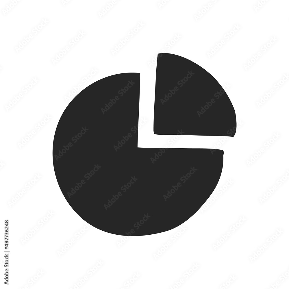 Hand drawn icon Pie chart