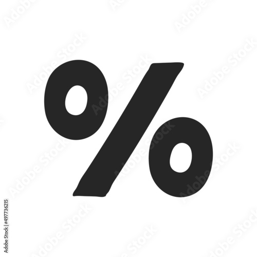 Hand drawn icon Percent symbol