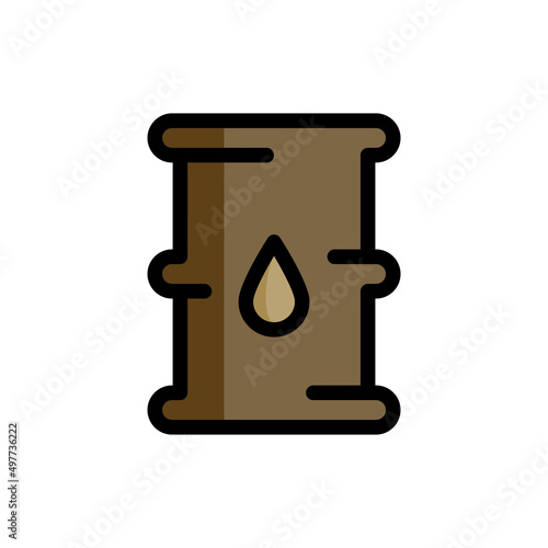 Set of black vector icons, isolated against white background. Flat illustration on a theme oil