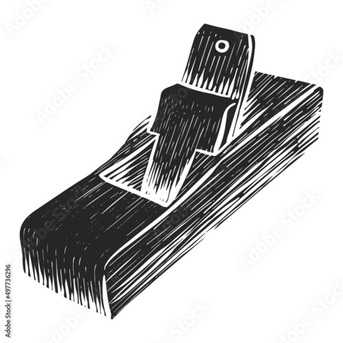 Hand drawn icon Wooden plane icon vector illustration
