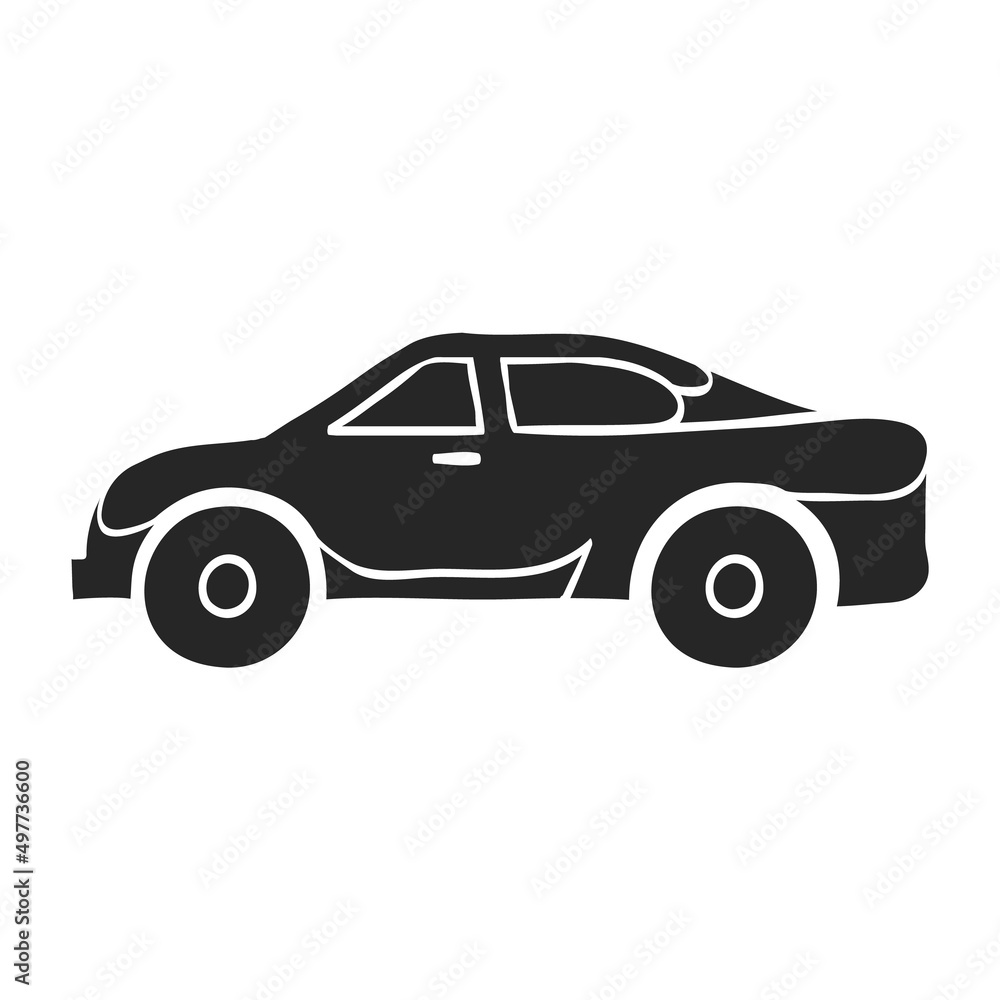 Hand drawn icon Car sedan