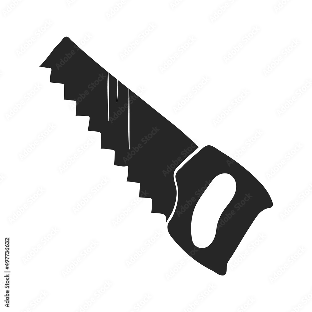 Hand drawn icon Hand saw Hand drawn icon Hand saw
