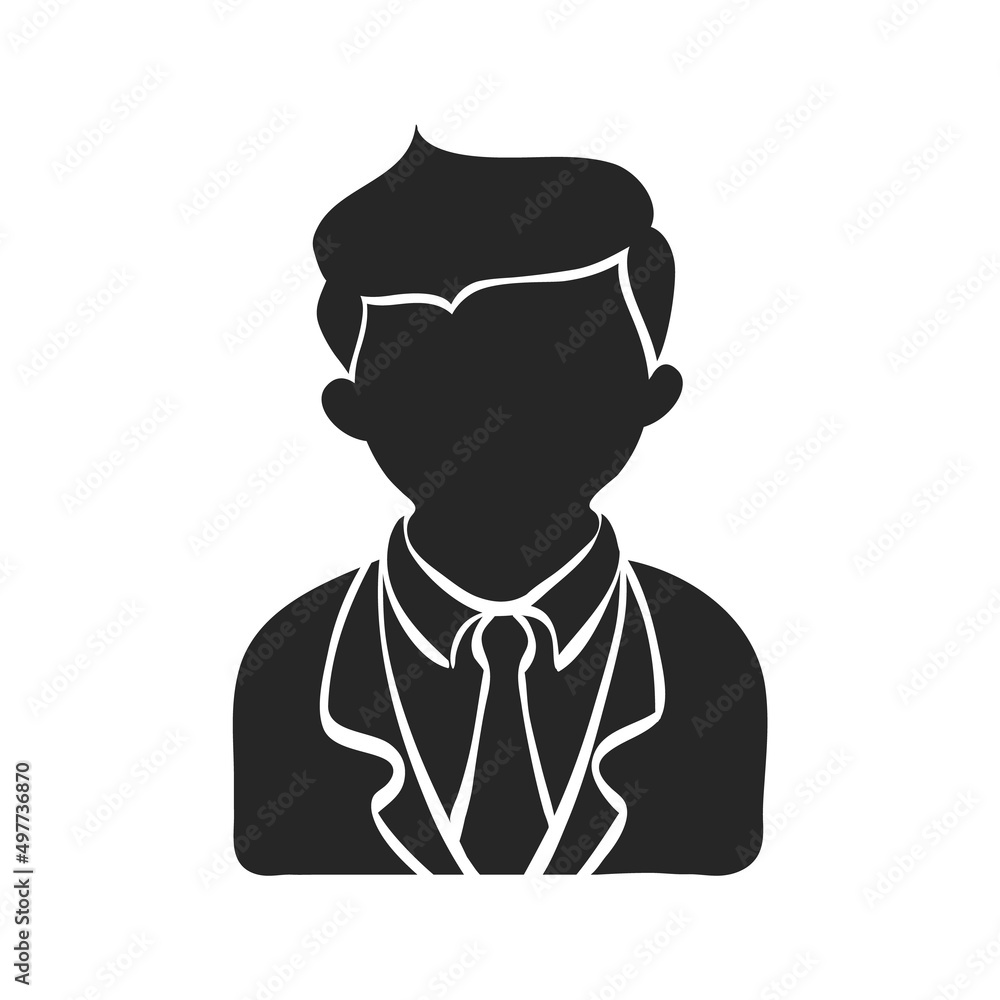 Hand drawn icon Businessman Hand drawn icon Businessman