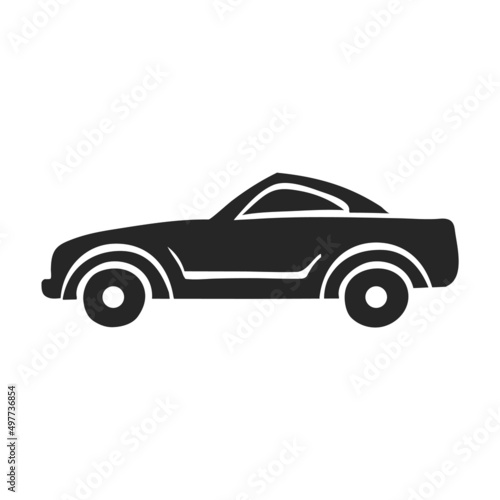 Hand drawn icon Sport car