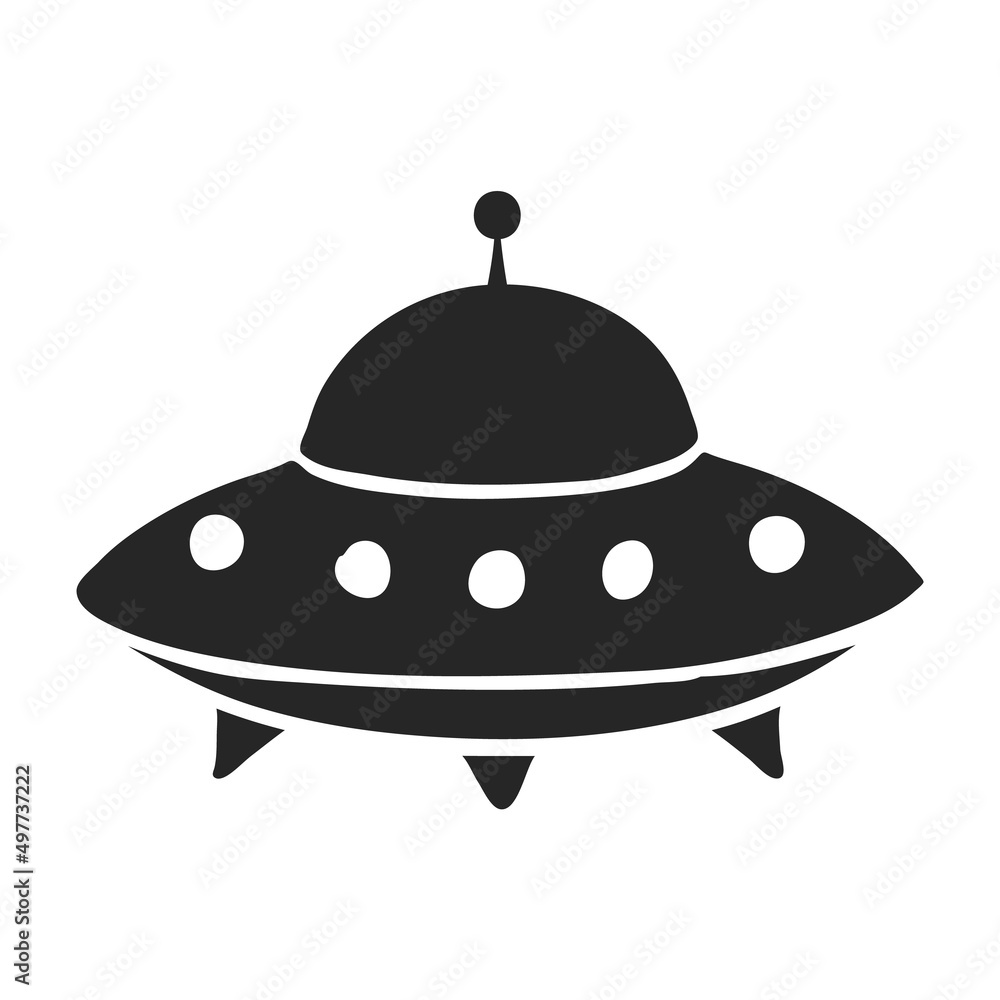 Hand drawn icon Flying saucer Hand drawn icon Flying saucer
