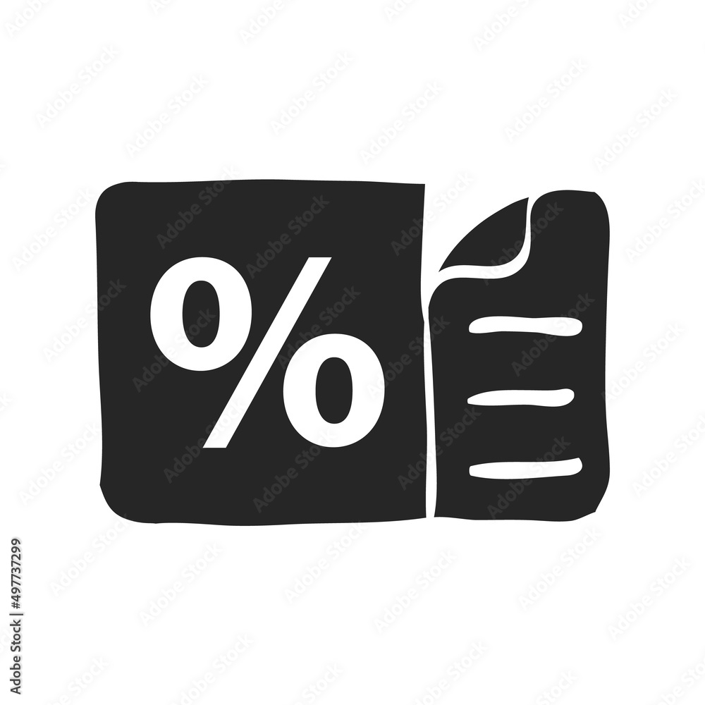 Hand drawn icon Discount ticket Hand drawn icon Discount ticket