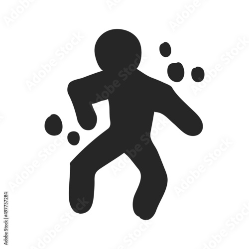 Hand drawn icon Crime victim