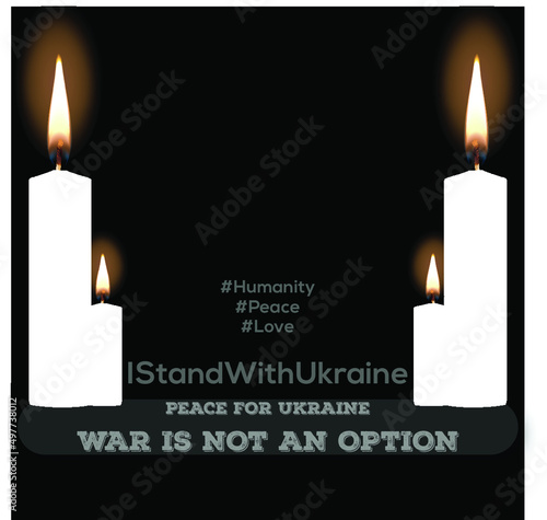 Peace For Ukraine Blue Yellow Background Social Media Design Banner