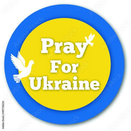 Peace For Ukraine Blue Yellow Background Social Media Design Banner