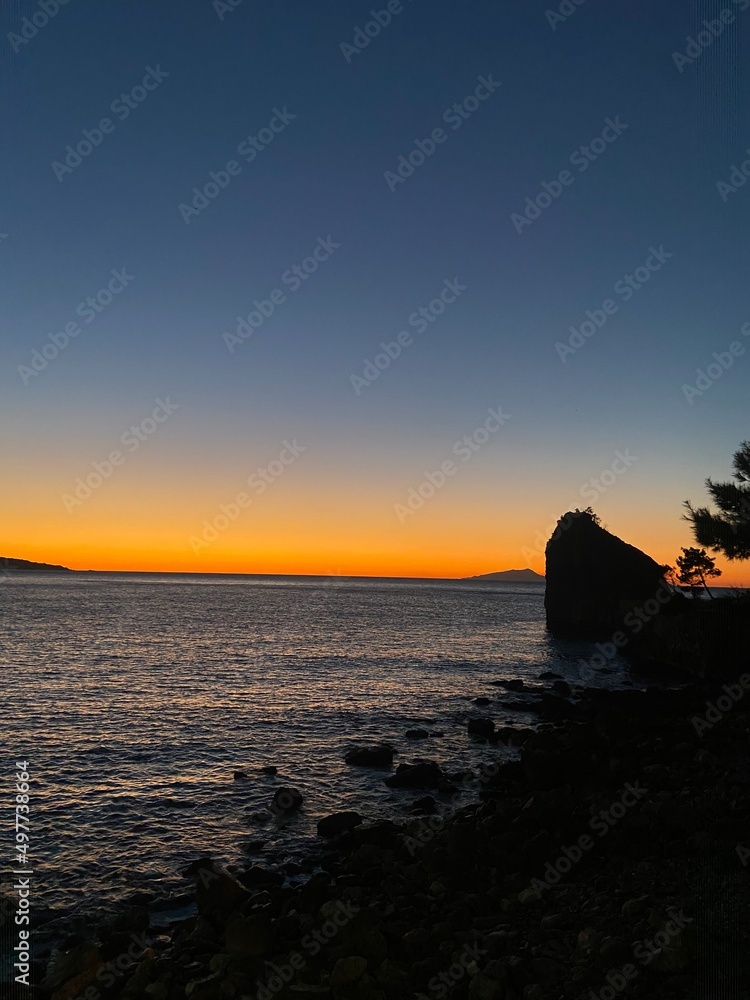 sunset over the sea