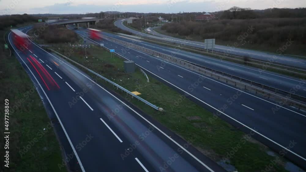 Busy time lapse traffic long exposure. Seamless loop - Background Busy time lapse traffic long exposure. Seamless loop - Background