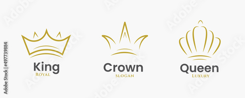 creative crown logo design	