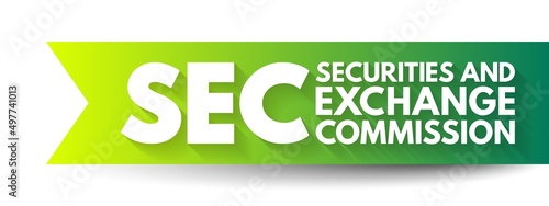 SEC - Securities and Exchange Commission acronym, business concept background