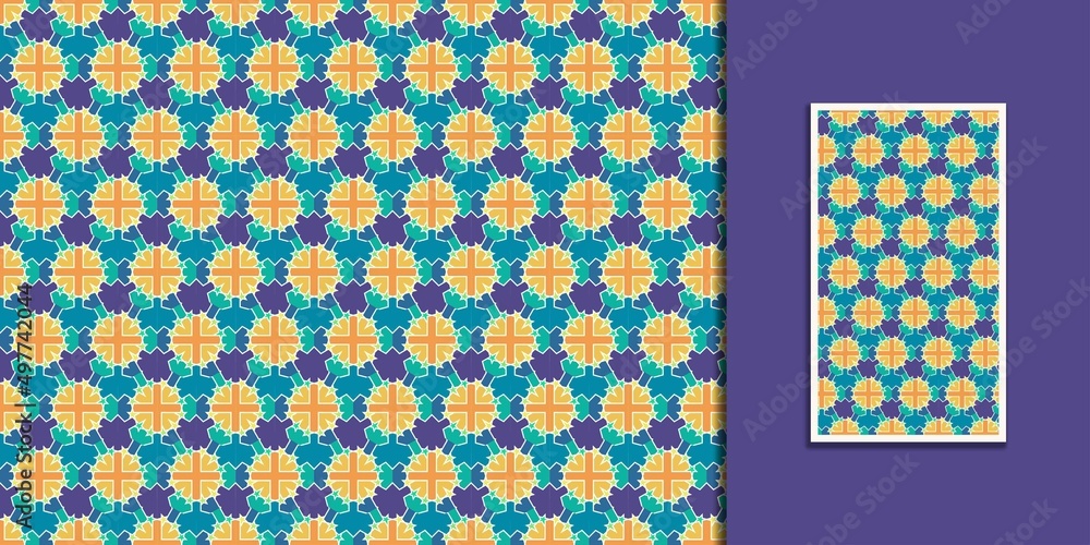 seamless contemporary Islamic geometric pattern