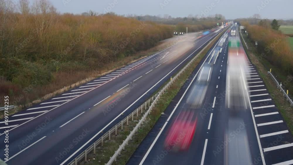 Time lapse traffic ‘ghosts’ on a busy highway in the UK Time lapse traffic ‘ghosts’ on a busy highway in the UK