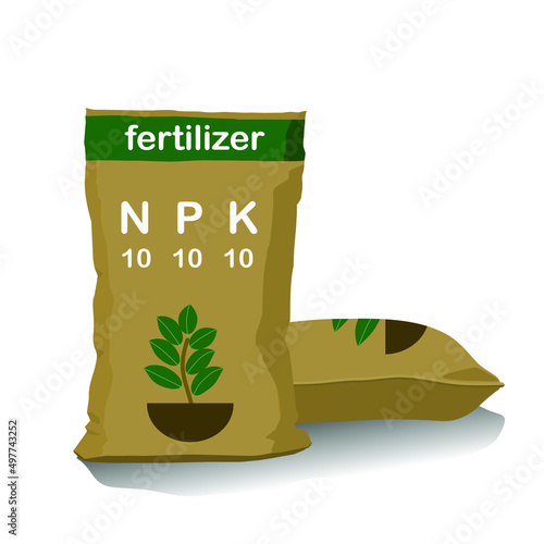 Vector illustration fertilizer bag isolated on white background photo