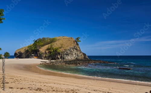 Sandy beach in Asia, perfect spot for dream vacation. 
Koka Beach, Sikka Regency, East Nusa Tenggara, Flores, Indonesia . photo