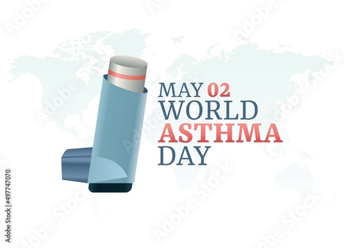 vector graphic of world asthma day good for world asthma day celebration. flat design. flyer design.flat illustration.