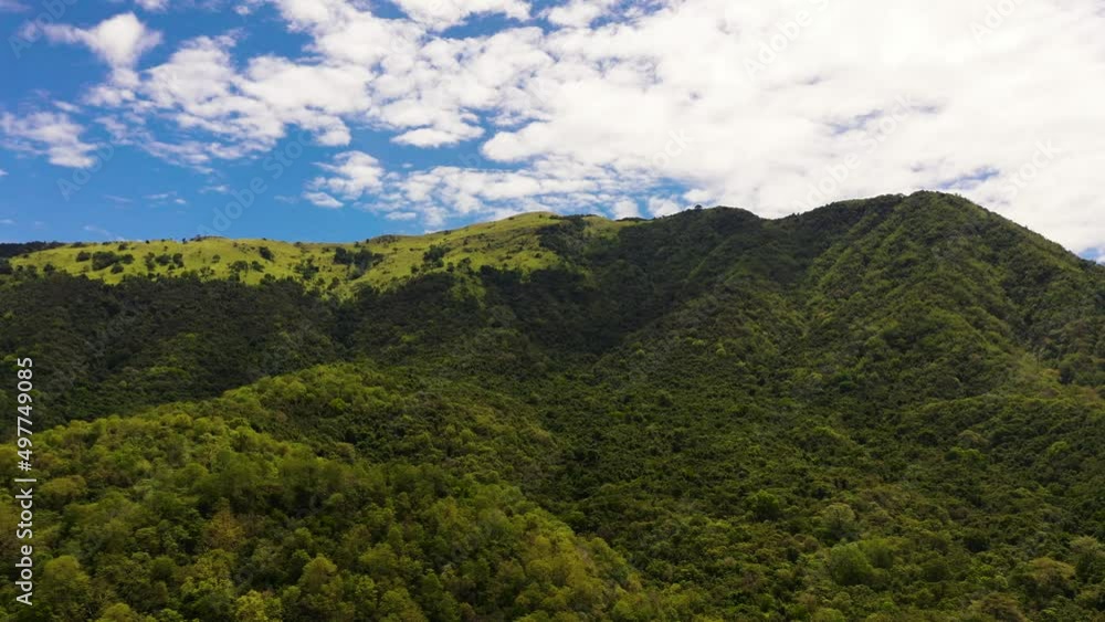Aerial drone of Mountains with green forest a background of blue sky and clouds. Sri Lanka. Aerial drone of Mountains with green forest a background of blue sky and clouds. Sri Lanka.