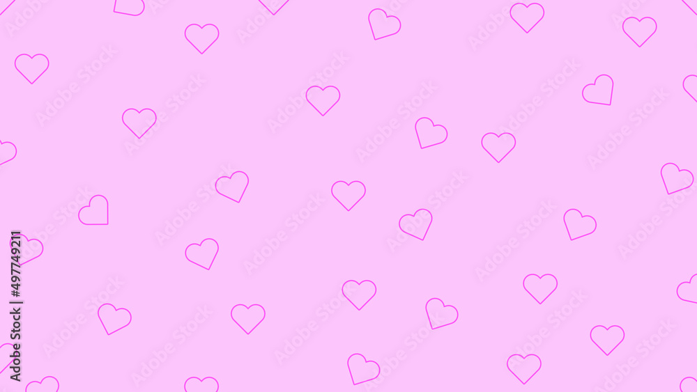 cute heart pattern on pink background
