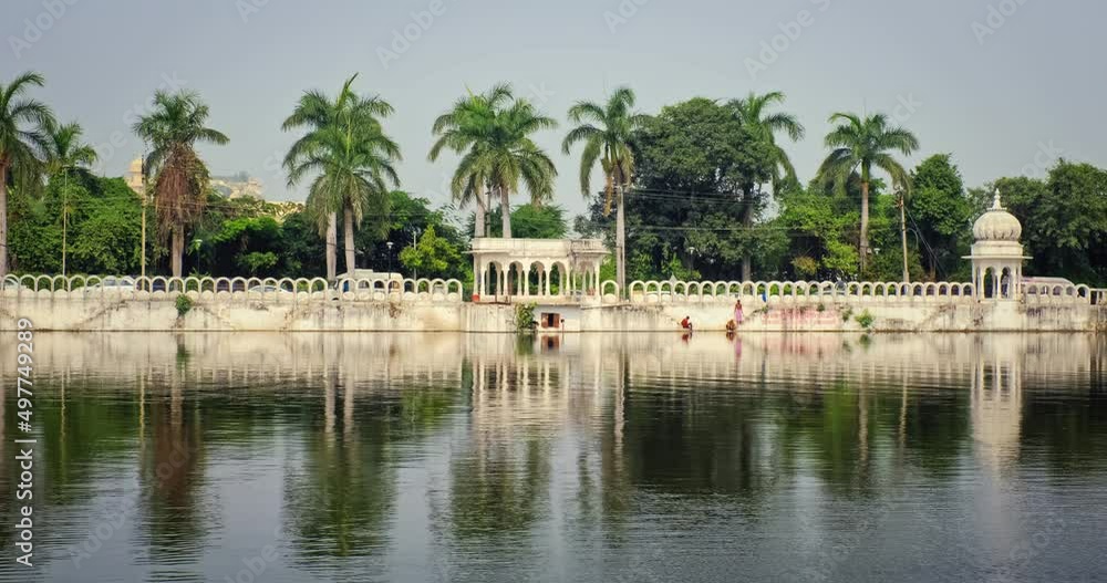 Dronacharya Eklavya Park in Udaipur the White city of India. Green park is popular recreation place Dronacharya Eklavya Park in Udaipur the White city of India. Green park is popular recreation place