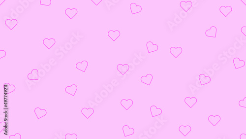 cute heart pattern on pink background