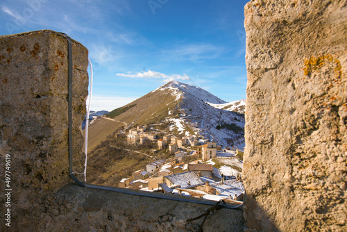 Rocca Calascio in Abruzzo Italia nel  periodo invernale  photo