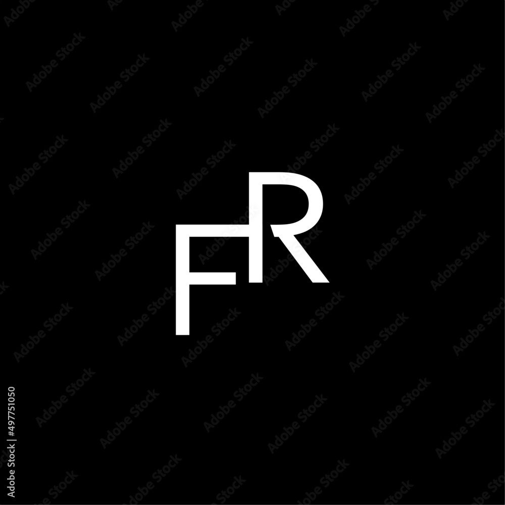 Initial letter FR monogram logo template design