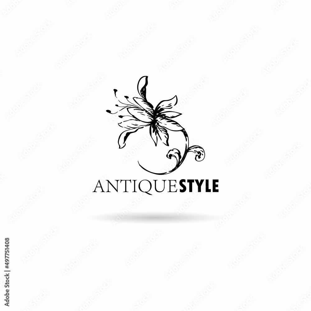 Hand drawn ornament decorative element. Logo design, vector illustration Hand drawn ornament decorative element. Logo design, vector illustration