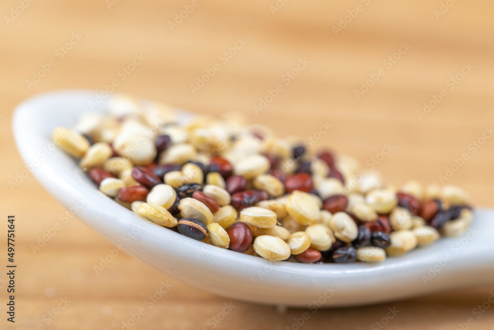 Macro of raw quinoa Macro of raw quinoa