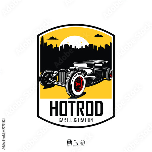 HOTROD CAR ILLUSTRATION, READY FORMAT EPS 10