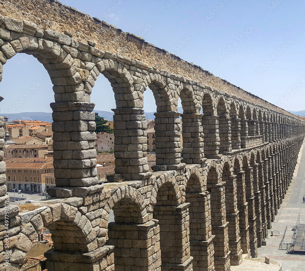 Segovia roman aqueduct - obrazy, fototapety, plakaty 