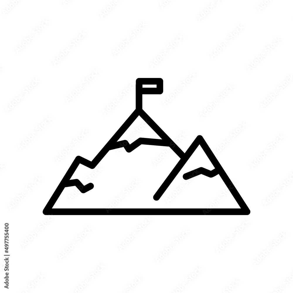 Mountain icon. line icon style. simple design editable. Simple symbol illustration. Design template vector Mountain icon. line icon style. simple design editable. Simple symbol illustration. Design template vector