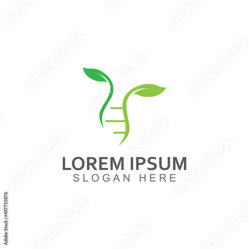 DNA vector logo. Modern medical logo, with vector illustration template design