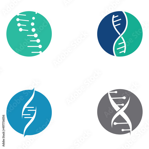 DNA vector logo. Modern medical logo  with vector illustration template design