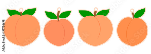 Set peach gift tags templates	